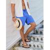 imageJMIERR Mens Casual 7quot Shorts Summer Drawstring Elastic Waist Beach Sweat Shorts Texture with PocketsBlue