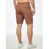 imageJMIERR Mens Casual 7quot Shorts Summer Drawstring Elastic Waist Beach Sweat Shorts Texture with PocketsDark Brown