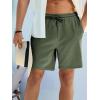 imageJMIERR Mens Casual 7quot Shorts Summer Drawstring Elastic Waist Beach Sweat Shorts Texture with PocketsGreen