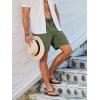imageJMIERR Mens Casual 7quot Shorts Summer Drawstring Elastic Waist Beach Sweat Shorts Texture with PocketsGreen