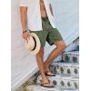 imageJMIERR Mens Casual 7quot Shorts Summer Drawstring Elastic Waist Beach Sweat Shorts Texture with PocketsGreen