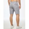 imageJMIERR Mens Casual 7quot Shorts Summer Drawstring Elastic Waist Beach Sweat Shorts Texture with PocketsGrey