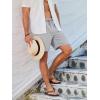 imageJMIERR Mens Casual 7quot Shorts Summer Drawstring Elastic Waist Beach Sweat Shorts Texture with PocketsGrey