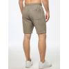 imageJMIERR Mens Casual 7quot Shorts Summer Drawstring Elastic Waist Beach Sweat Shorts Texture with PocketsKhaki