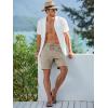 imageJMIERR Mens Casual 7quot Shorts Summer Drawstring Elastic Waist Beach Sweat Shorts Texture with PocketsKhaki