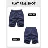 imageJMIERR Mens Casual 7quot Shorts Summer Drawstring Elastic Waist Beach Sweat Shorts Texture with PocketsNavy Blue