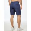 imageJMIERR Mens Casual 7quot Shorts Summer Drawstring Elastic Waist Beach Sweat Shorts Texture with PocketsNavy Blue