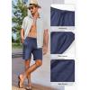 imageJMIERR Mens Casual 7quot Shorts Summer Drawstring Elastic Waist Beach Sweat Shorts Texture with PocketsNavy Blue