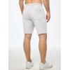 imageJMIERR Mens Casual 7quot Shorts Summer Drawstring Elastic Waist Beach Sweat Shorts Texture with PocketsWhite