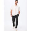 imageJMIERR Mens Casual Elastic Waist Pants Water Resistant QuickDry Lightweight Outdoor Golf Pant with Zipper PocketsBlack