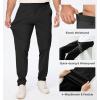 imageJMIERR Mens Casual Elastic Waist Pants Water Resistant QuickDry Lightweight Outdoor Golf Pant with Zipper PocketsBlack