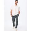 imageJMIERR Mens Casual Elastic Waist Pants Water Resistant QuickDry Lightweight Outdoor Golf Pant with Zipper PocketsDark Grey