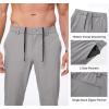 imageJMIERR Mens Casual Elastic Waist Pants Water Resistant QuickDry Lightweight Outdoor Golf Pant with Zipper PocketsGrey