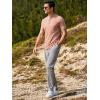 imageJMIERR Mens Casual Elastic Waist Pants Water Resistant QuickDry Lightweight Outdoor Golf Pant with Zipper PocketsGrey