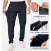 imageJMIERR Mens Casual Elastic Waist Pants Water Resistant QuickDry Lightweight Outdoor Golf Pant with Zipper PocketsNavy Blue