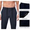 imageJMIERR Mens Casual Elastic Waist Pants Water Resistant QuickDry Lightweight Outdoor Golf Pant with Zipper PocketsNavy Blue