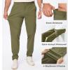 imageJMIERR Mens Casual Elastic Waist Pants Water Resistant QuickDry Lightweight Outdoor Golf Pant with Zipper PocketsOlive Green