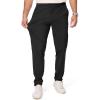 imageJMIERR Mens Casual Elastic Waist Pants Water Resistant QuickDry Lightweight Outdoor Golf Pant with Zipper PocketsBlack
