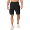 imageJMIERR Mens Cargo Shorts Corduroy Casual Elastic Waist Lightweight Outdoor Hiking Work ShortBlack