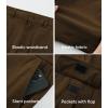 imageJMIERR Mens Cargo Shorts Corduroy Casual Elastic Waist Lightweight Outdoor Hiking Work ShortCoffee