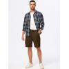 imageJMIERR Mens Cargo Shorts Corduroy Casual Elastic Waist Lightweight Outdoor Hiking Work ShortCoffee