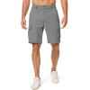 imageJMIERR Mens Cargo Shorts Corduroy Casual Elastic Waist Lightweight Outdoor Hiking Work ShortGrey