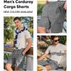 imageJMIERR Mens Cargo Shorts Corduroy Casual Elastic Waist Lightweight Outdoor Hiking Work ShortGrey