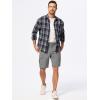imageJMIERR Mens Cargo Shorts Corduroy Casual Elastic Waist Lightweight Outdoor Hiking Work ShortGrey