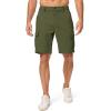 imageJMIERR Mens Cargo Shorts Corduroy Casual Elastic Waist Lightweight Outdoor Hiking Work ShortJungle Green