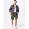 imageJMIERR Mens Cargo Shorts Corduroy Casual Elastic Waist Lightweight Outdoor Hiking Work ShortJungle Green