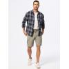 imageJMIERR Mens Cargo Shorts Corduroy Casual Elastic Waist Lightweight Outdoor Hiking Work ShortKhaki