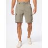 imageJMIERR Mens Cargo Shorts Corduroy Casual Elastic Waist Lightweight Outdoor Hiking Work ShortKhaki