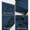 imageJMIERR Mens Cargo Shorts Corduroy Casual Elastic Waist Lightweight Outdoor Hiking Work ShortSail Blue