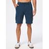 imageJMIERR Mens Cargo Shorts Corduroy Casual Elastic Waist Lightweight Outdoor Hiking Work ShortSail Blue