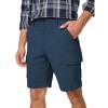 imageJMIERR Mens Cargo Shorts Corduroy Casual Elastic Waist Lightweight Outdoor Hiking Work ShortSail Blue