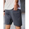 imageJMIERR Mens Running Shorts 7 Inch Lightweight Quick Dry Workout Summer Athletic Gym Shorts with Zipper PocketDark Grey