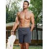 imageJMIERR Mens Running Shorts 7 Inch Lightweight Quick Dry Workout Summer Athletic Gym Shorts with Zipper PocketDark Grey