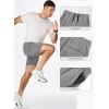 imageJMIERR Mens Running Shorts 7 Inch Lightweight Quick Dry Workout Summer Athletic Gym Shorts with Zipper PocketGray