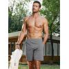 imageJMIERR Mens Running Shorts 7 Inch Lightweight Quick Dry Workout Summer Athletic Gym Shorts with Zipper PocketGray