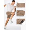 imageJMIERR Mens Running Shorts 7 Inch Lightweight Quick Dry Workout Summer Athletic Gym Shorts with Zipper PocketKhaki
