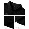 imageJMIERR Mens Casual Polo Shirt Summer Short Sleeve Vacation Button Beach Knit Stretchy Golf Shirts0 Black