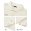 imageJMIERR Mens Casual Polo Shirt Summer Short Sleeve Vacation Button Beach Knit Stretchy Golf ShirtsA Beige
