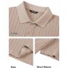 imageJMIERR Mens Casual Polo Shirt Summer Short Sleeve Vacation Button Beach Knit Stretchy Golf ShirtsA Light Brown