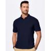 imageJMIERR Mens Casual Polo Shirt Summer Short Sleeve Vacation Button Beach Knit Stretchy Golf ShirtsB Blue
