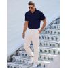 imageJMIERR Mens Casual Polo Shirt Summer Short Sleeve Vacation Button Beach Knit Stretchy Golf ShirtsB Blue