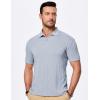 imageJMIERR Mens Casual Polo Shirt Summer Short Sleeve Vacation Button Beach Knit Stretchy Golf ShirtsB Light Blue