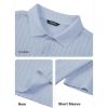 imageJMIERR Mens Casual Polo Shirt Summer Short Sleeve Vacation Button Beach Knit Stretchy Golf ShirtsB Light Blue