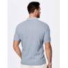 imageJMIERR Mens Casual Polo Shirt Summer Short Sleeve Vacation Button Beach Knit Stretchy Golf ShirtsB Light Blue