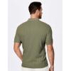 imageJMIERR Mens Casual Polo Shirt Summer Short Sleeve Vacation Button Beach Knit Stretchy Golf ShirtsC Green
