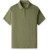 imageJMIERR Mens Casual Polo Shirt Summer Short Sleeve Vacation Button Beach Knit Stretchy Golf ShirtsC Green